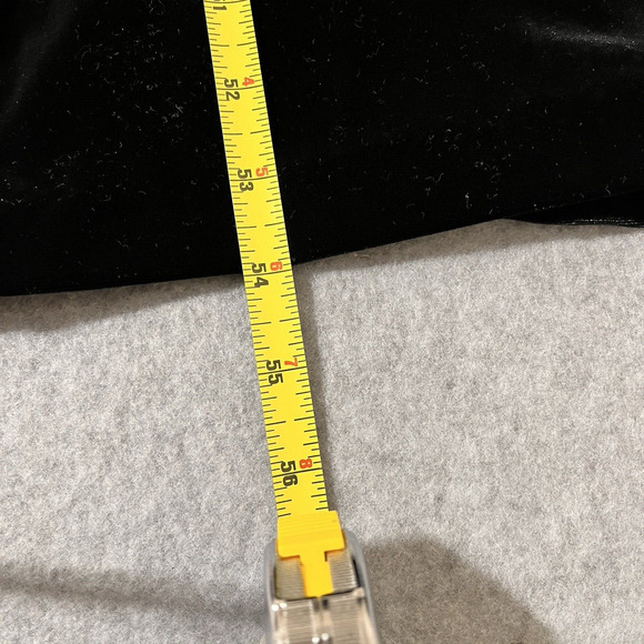 Kurtz Black Velvet Maxi Dress 2 PC SZ 8 Formal Timeless Cropped Jacket Glam - Picture 11 of 14